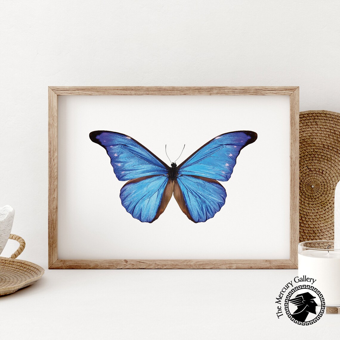 Blue Butterfly Antique Butterfly Nursery Decor Art Print - Image 6