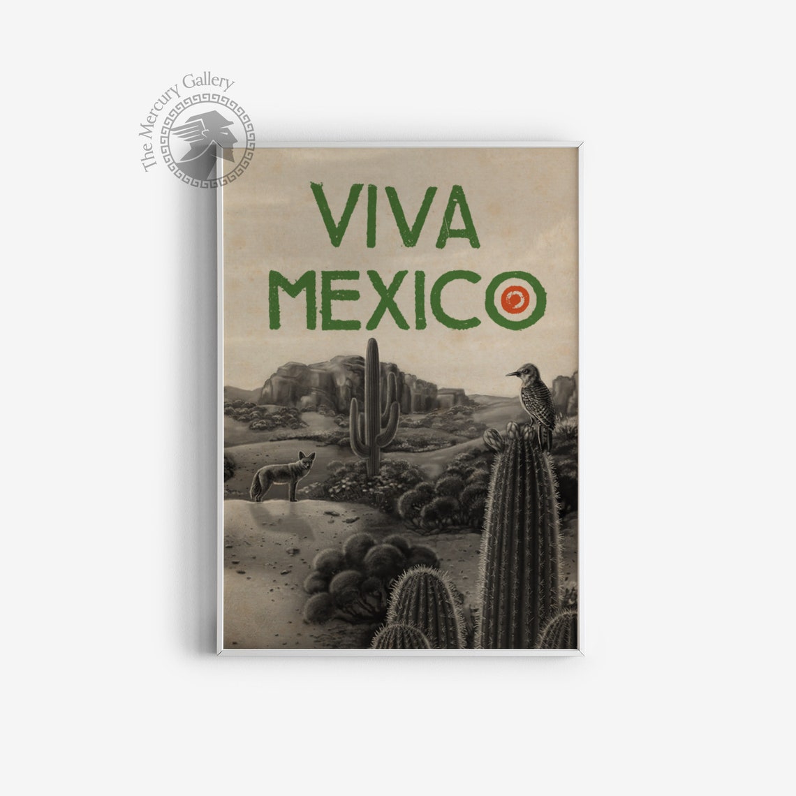 Viva Mexico Cactus Travel Poster - Image 4