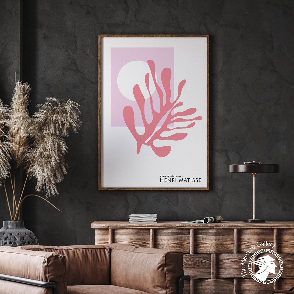 Pink Matisse Coral Neutral Wall Art Matisse Leaf Pink Decor Matisse Wall Decor - Image 2