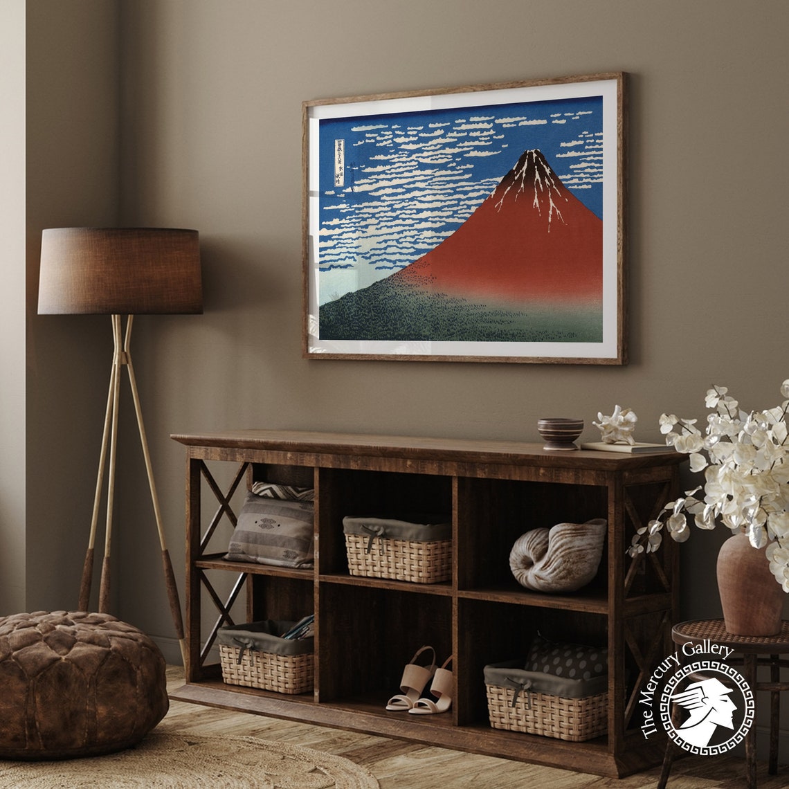 Hokusai Red Fuji Fine Wind Clear Morning Iconic Ukiyo E Art Poster - Image 2