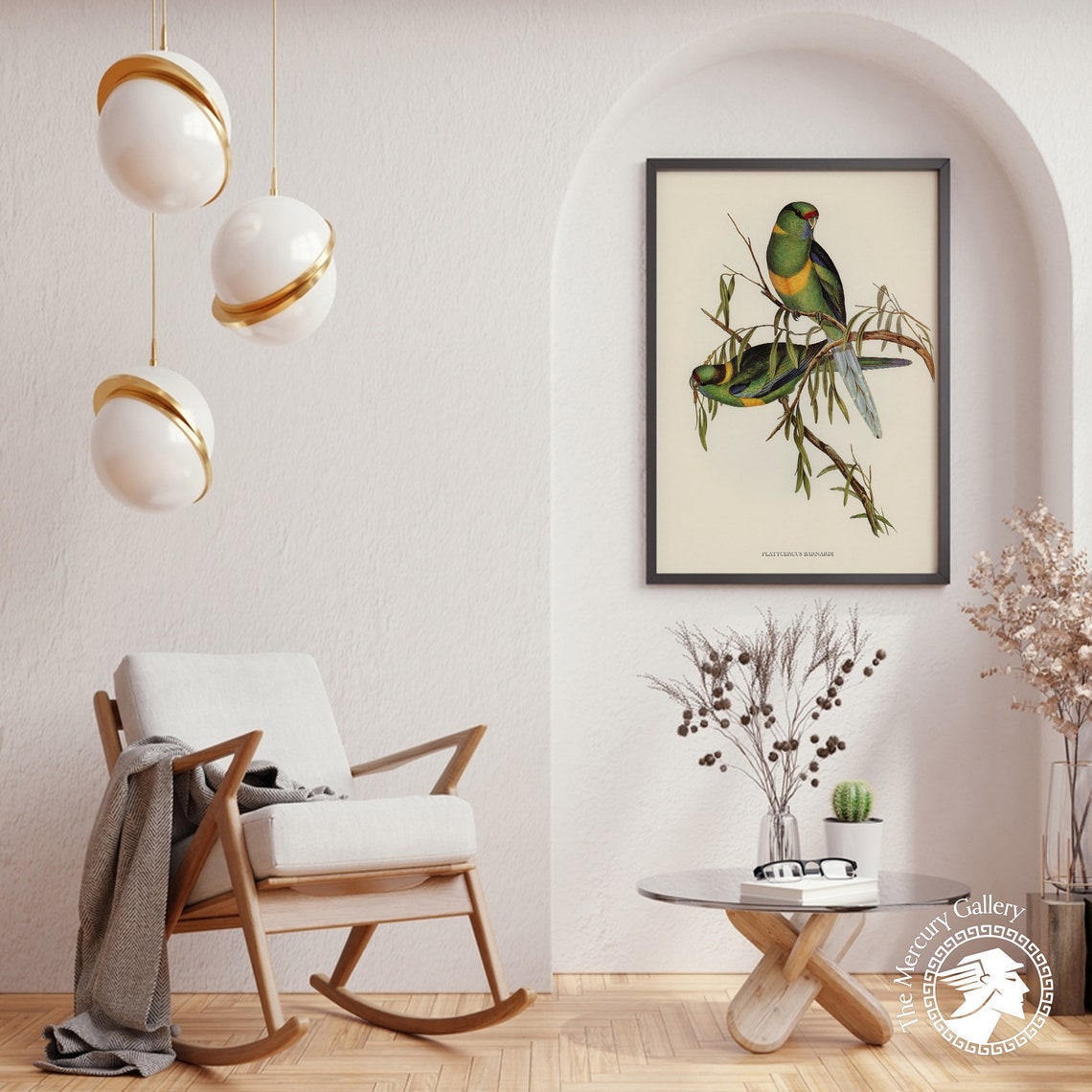 Vintage Barnard's Parakeet Pair Antique Australian Bird Art Print - Image 5
