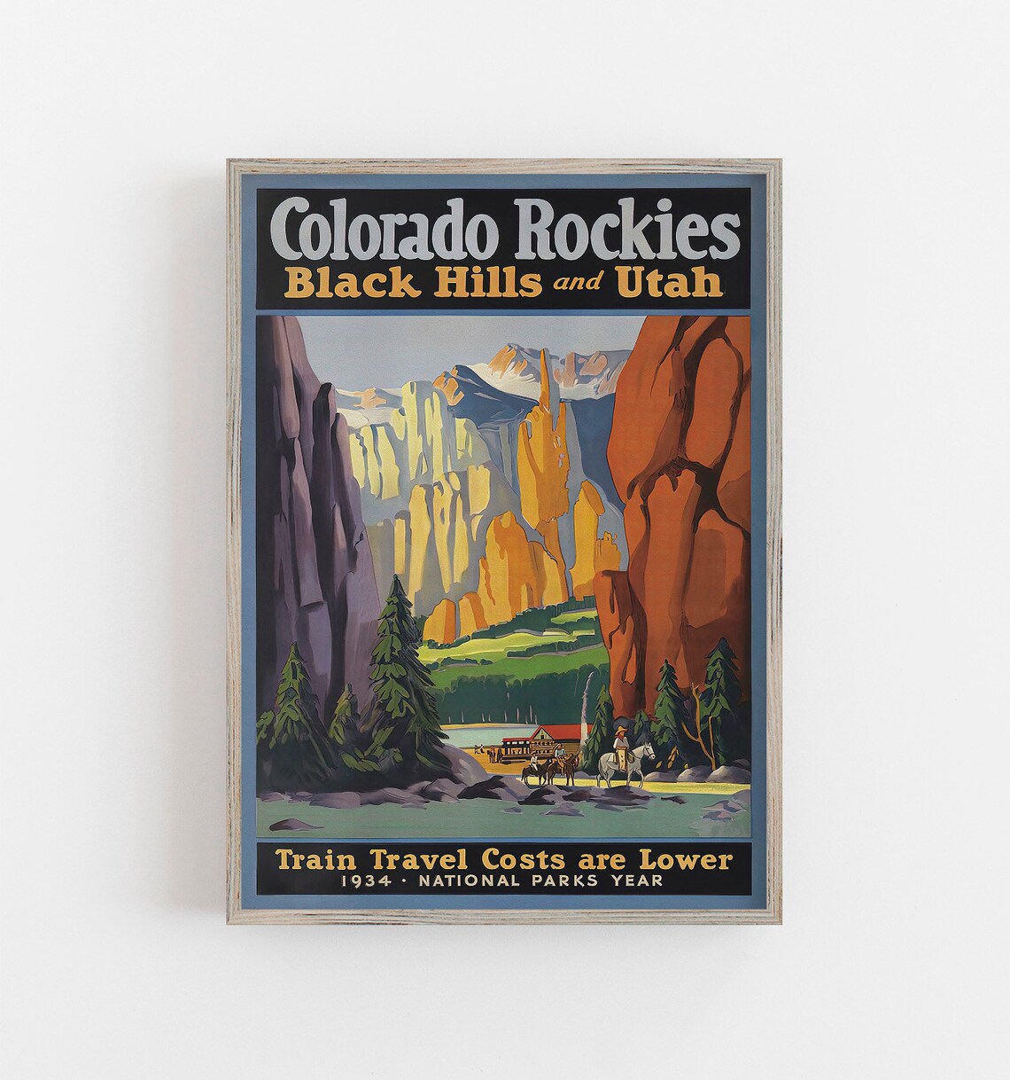 Colorado and Utah Rocky Mountains Travel Poster