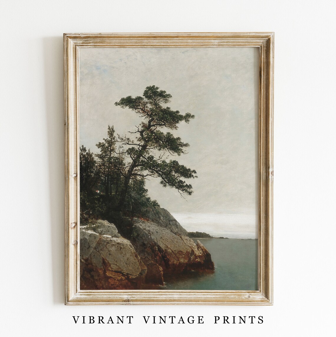Vintage Pine Landscape Art Print, Rustic Decor - Image 3