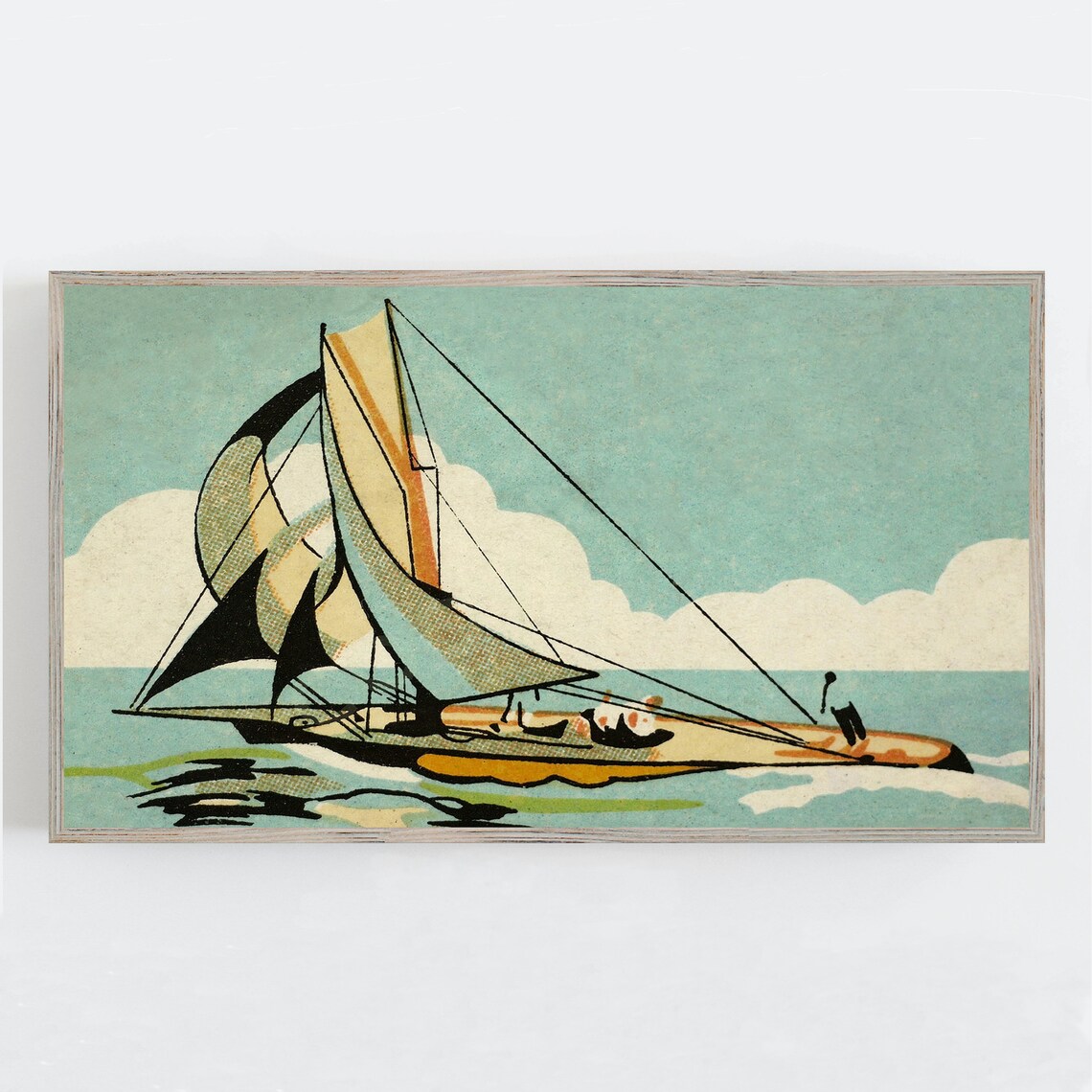 Sailboat Vintage Japan-Inspired Travel Poster - Image 2