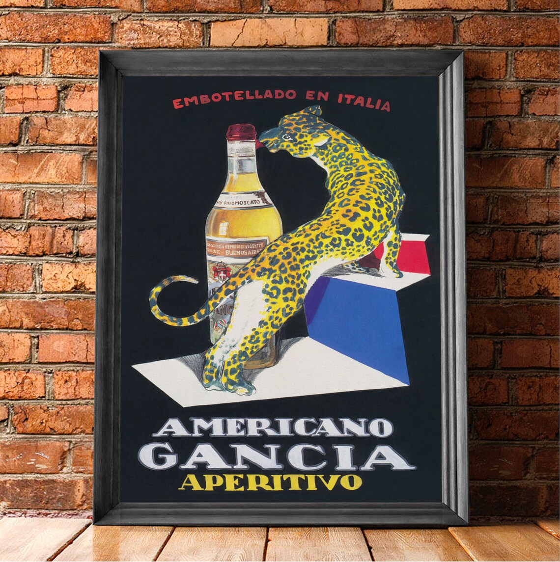 Leopard Print Vintage Beverage Poster, Bar Cart Decor - Image 4