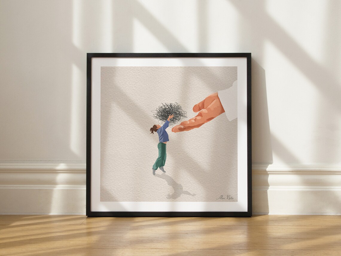 Handing Over My Worries - Quote Art Print - Image 3