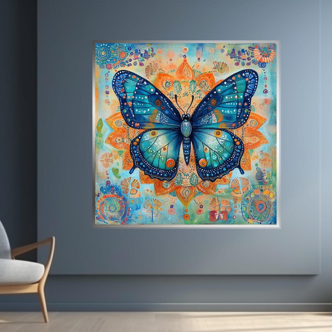 Butterfly Mandala, Boho Decor Art Print - Image 4
