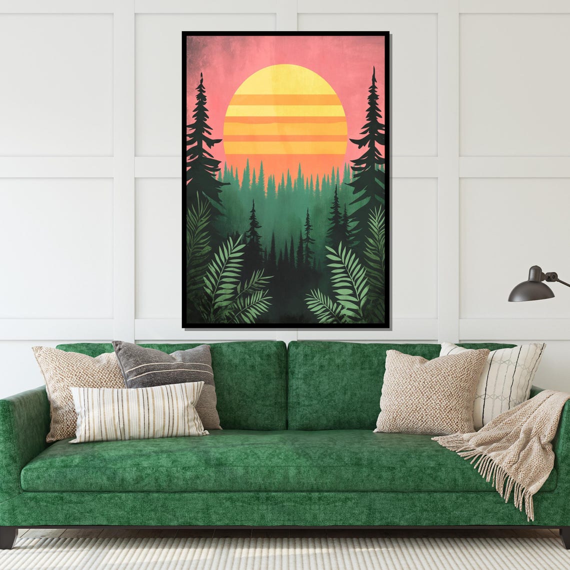 Forest Sunset Nature Wall Art Sunset Landscape Print Wall Art Design Ready To Hang Decorative Wall Dcor - Image 5