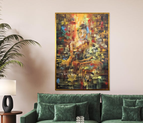 Buddha Tranquility Meditative Wall Art Spiritual Print Wall Art Design Ready To Hang Decoration