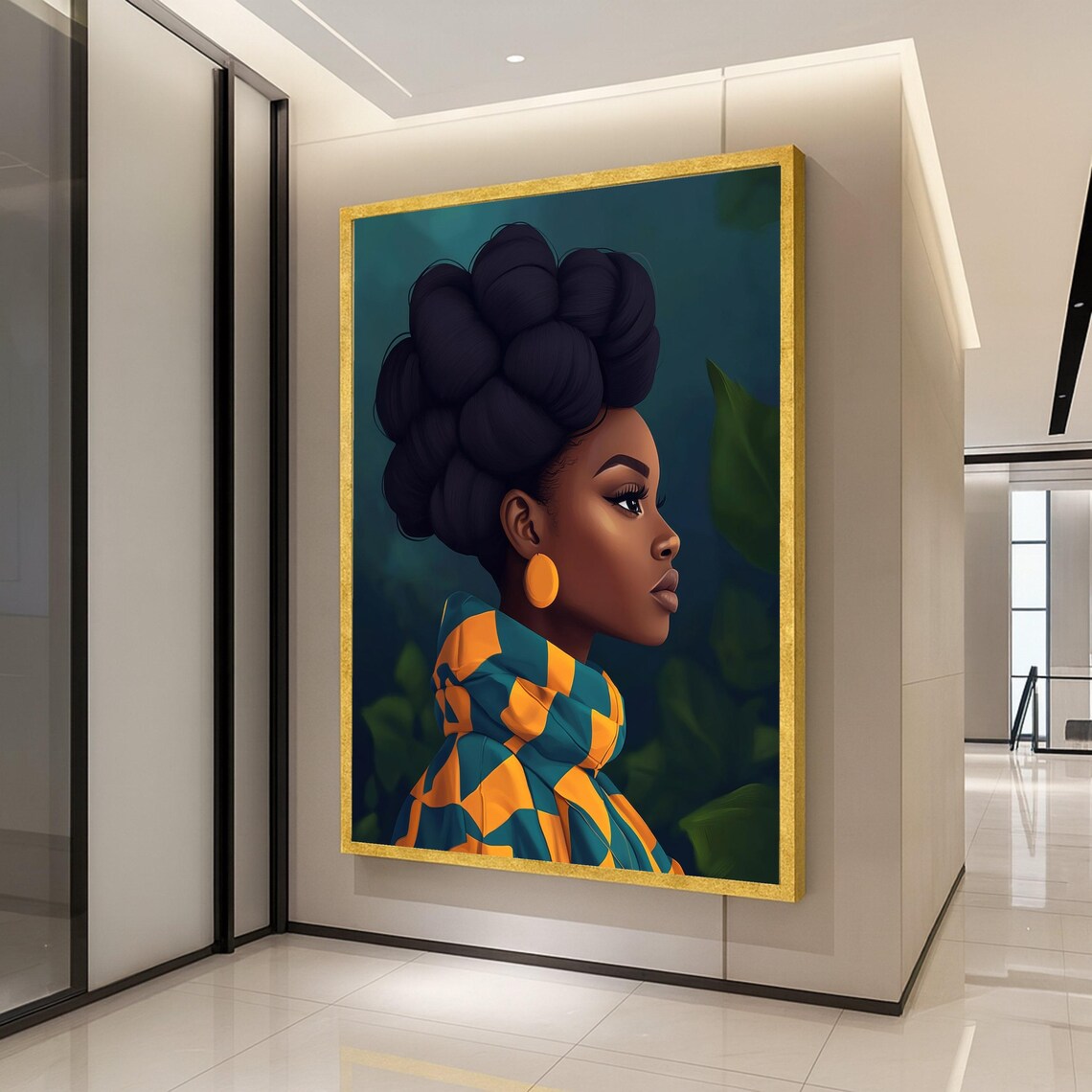 African Woman, Bold Modern Portrait Art Print