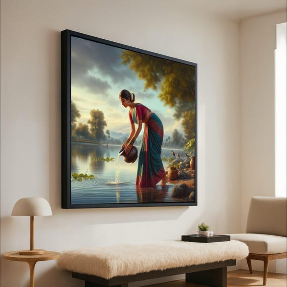 Graceful Woman Canvas Print Wall Art Decor Ready To Hang Decoration