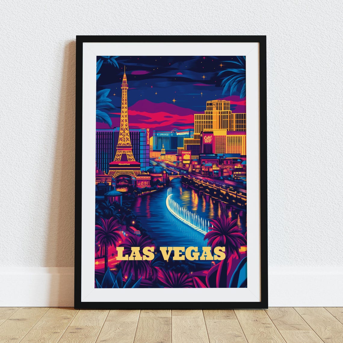 Las Vegas Travel Poster Las Vegas Wall Art Travel Print Las Vegas Travel Art Poster Las Vegas Wall Art Home Decor