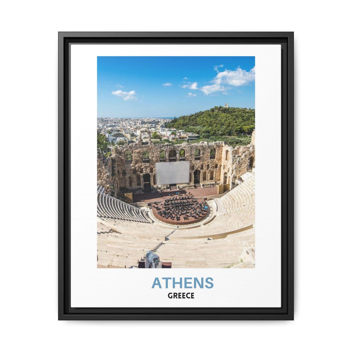 Athens Ancient Odeon Theatre Acropolis View Greece Ruins Poster