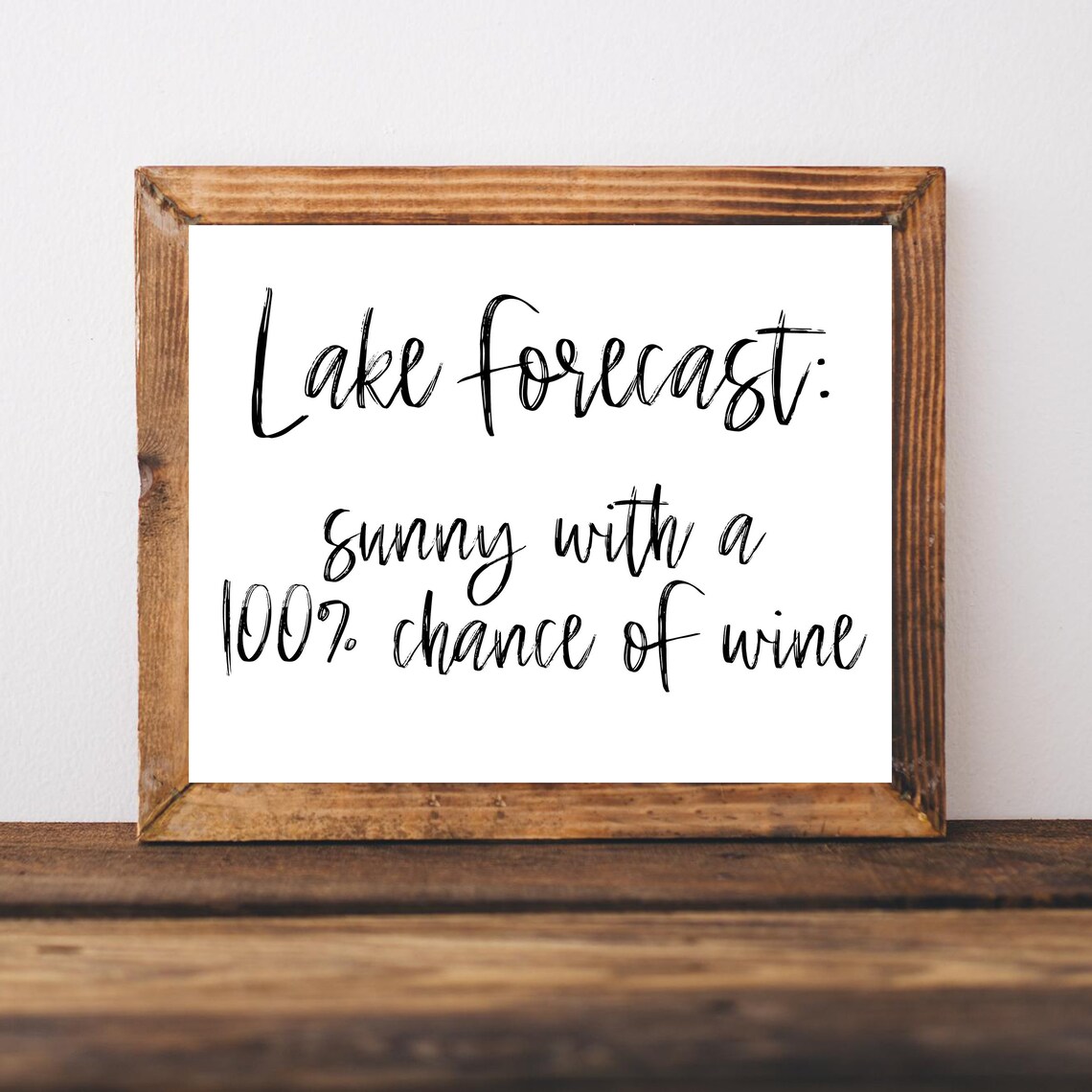 Lake House Sign Decor Art Print, Summer Lake