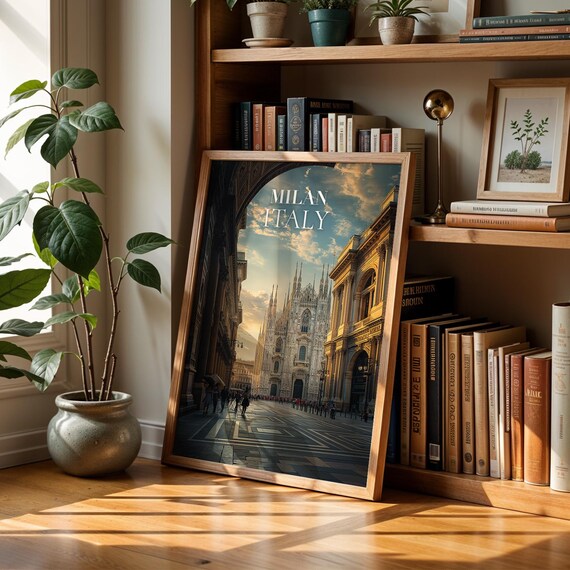 Milan Duomo Print Vibrant Italy Cityscape Wall Art