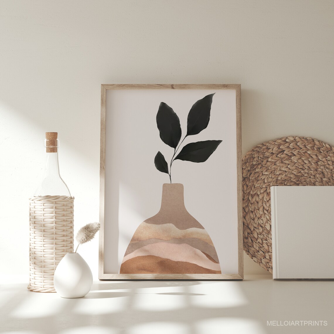 Boho Geometric Shapes, Mid Century Art Print - Image 3