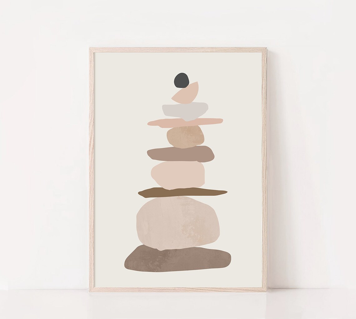 Geometric Balance Art Print, Boho Minimalist Decor - Image 3
