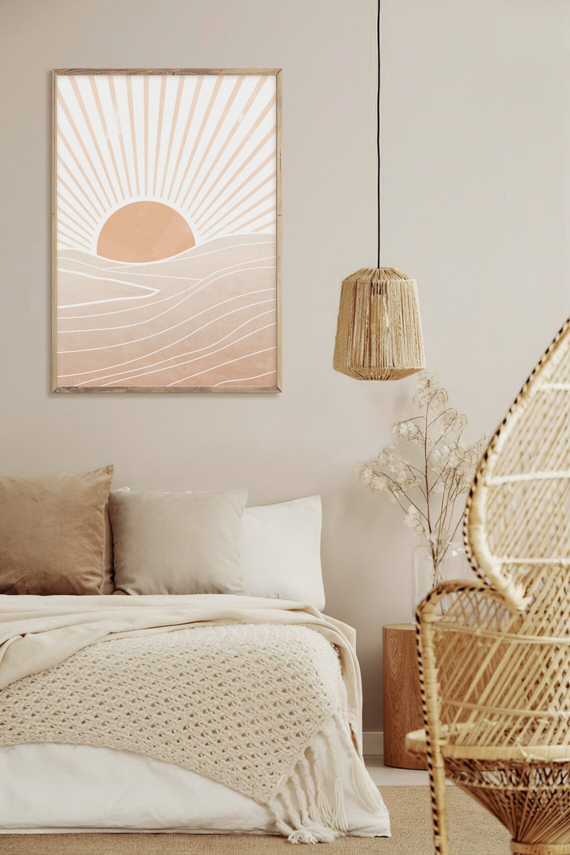 Sunrise Abstract Art Print, Modern Minimalist - Image 3