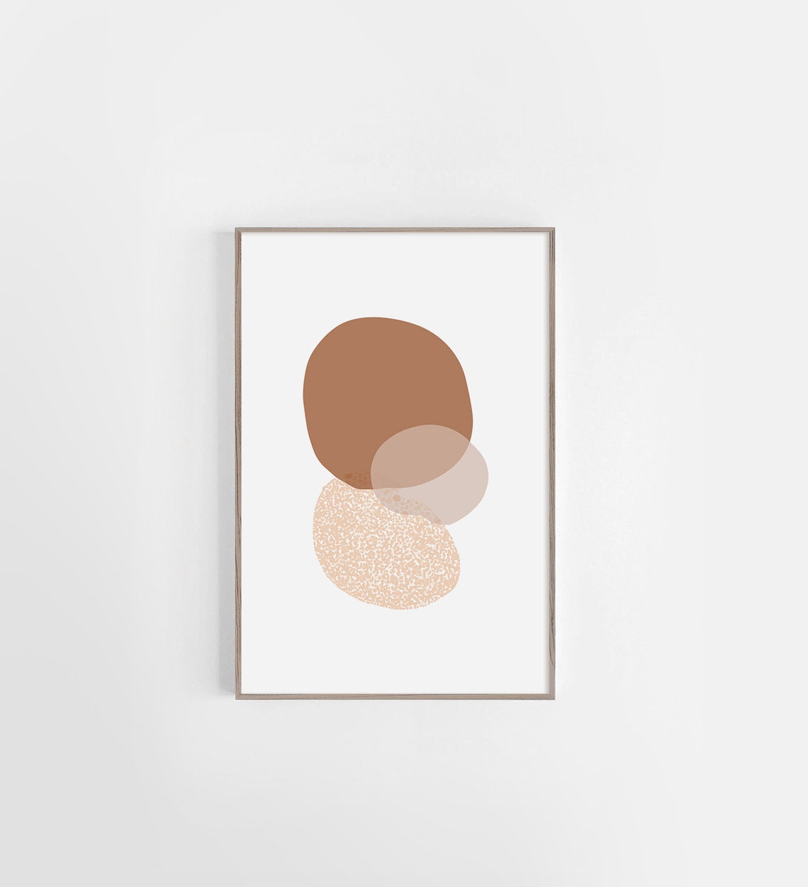 Terracotta Overlapping Circles Abstract Modern Earth Tone Wall Poster - Image 3