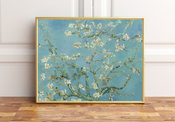 Almond Blossoms Painting Art Print, Wall Decor