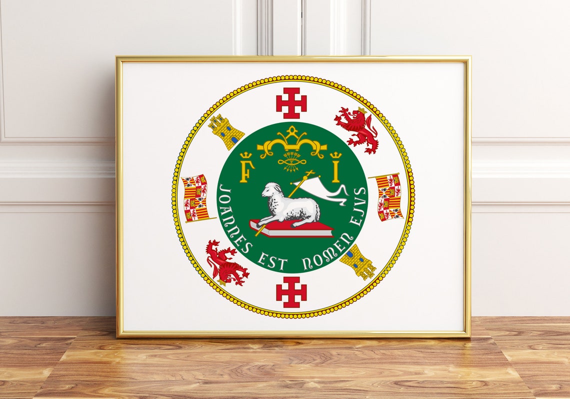 Puerto Rico State Seal Heritage Emblem Historic Poster Artwork