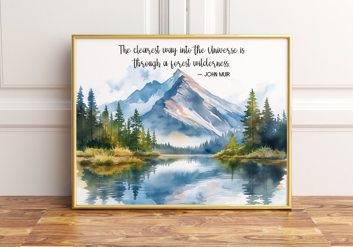 John Muir Universe Quote Wilderness Art Print