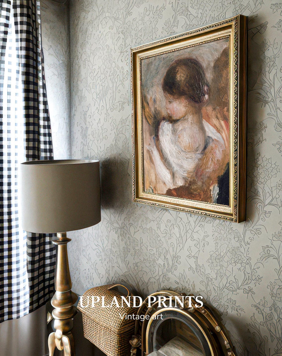 Girl Portrait Art Abstract Portrait Of A Girl Portrait Painting Of A Girl Rustic Portrait Vintage Girl Bedroom Print Girl Painting 102 - Image 3
