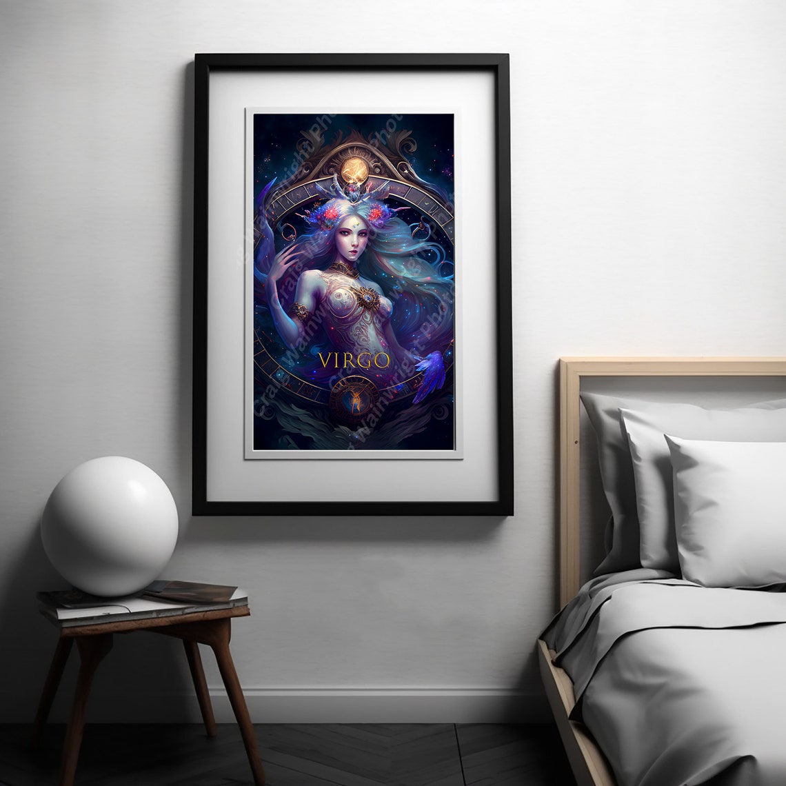 Virgo Print Astrology Art Zodiac Wall Decor Horoscope Illustration Constellation Artwork Astrology Gift Star Sign Print - Image 3