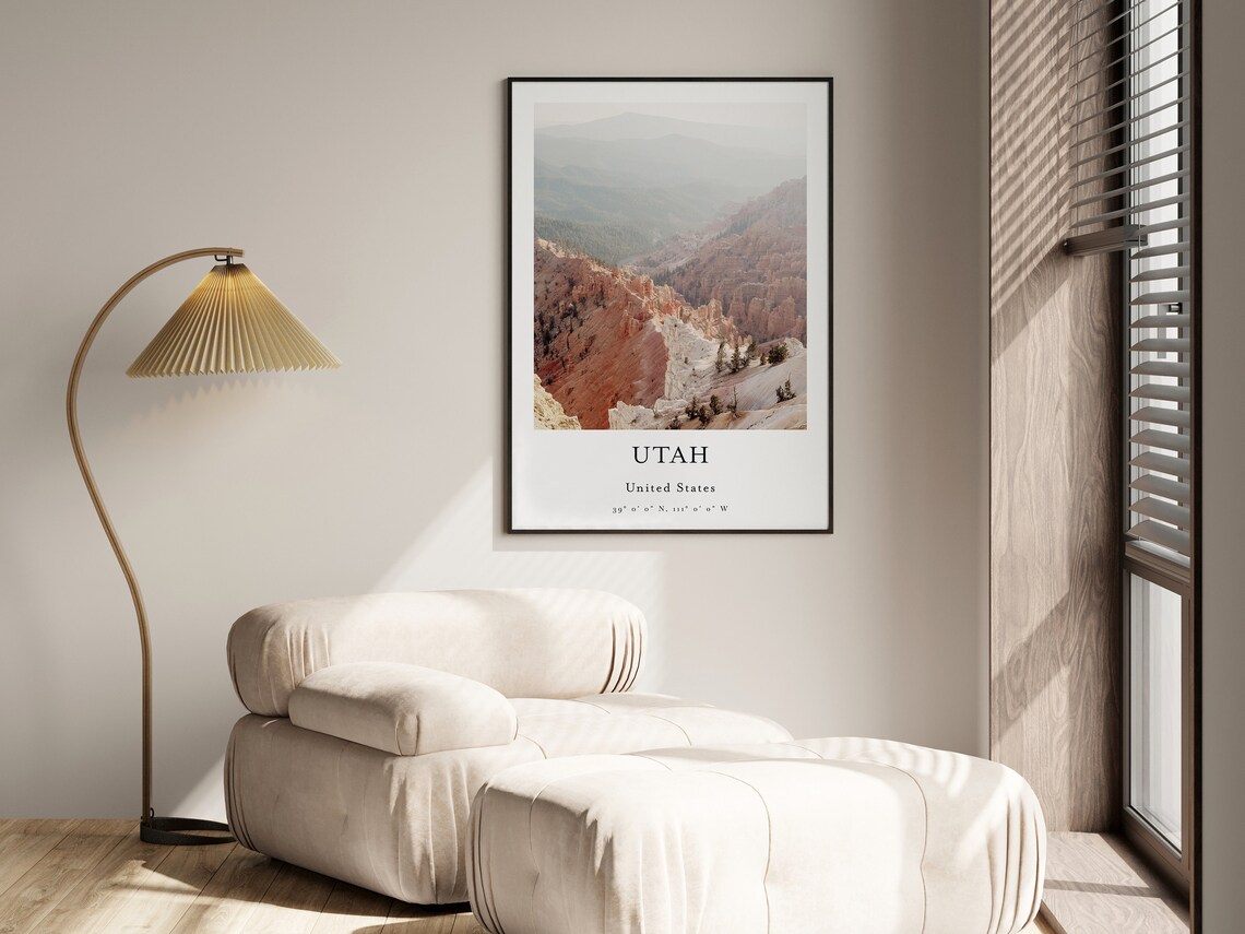 Utah Mountain Travel Poster, Utah City Art Print - Image 2