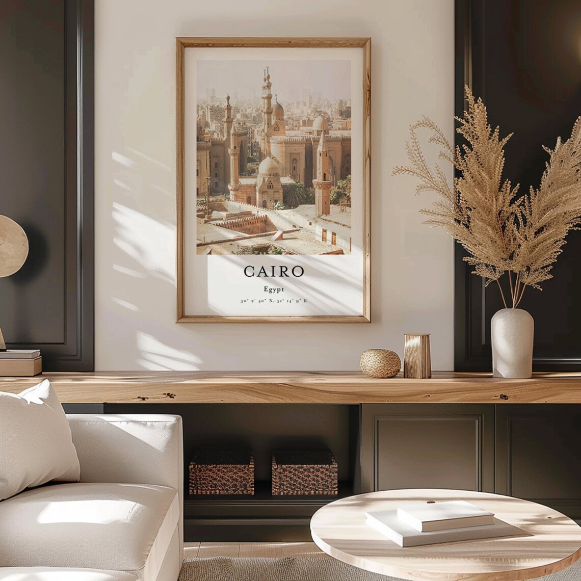 Cairo Cityscape Travel Poster, Egypt City View - Image 3