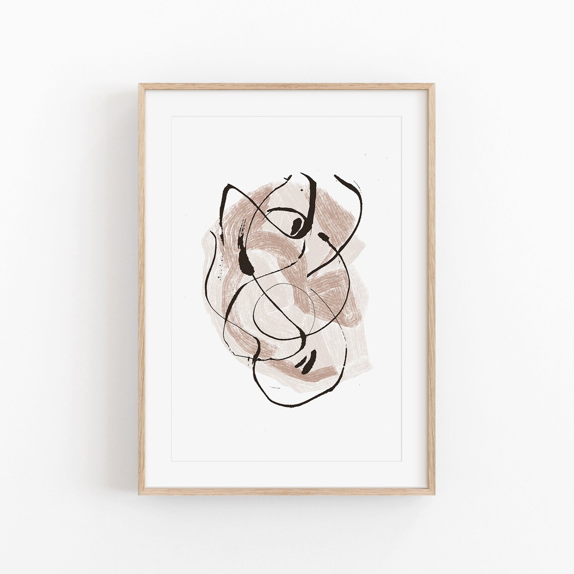 Abstract Beige Art Print, Modern Neutral Decor