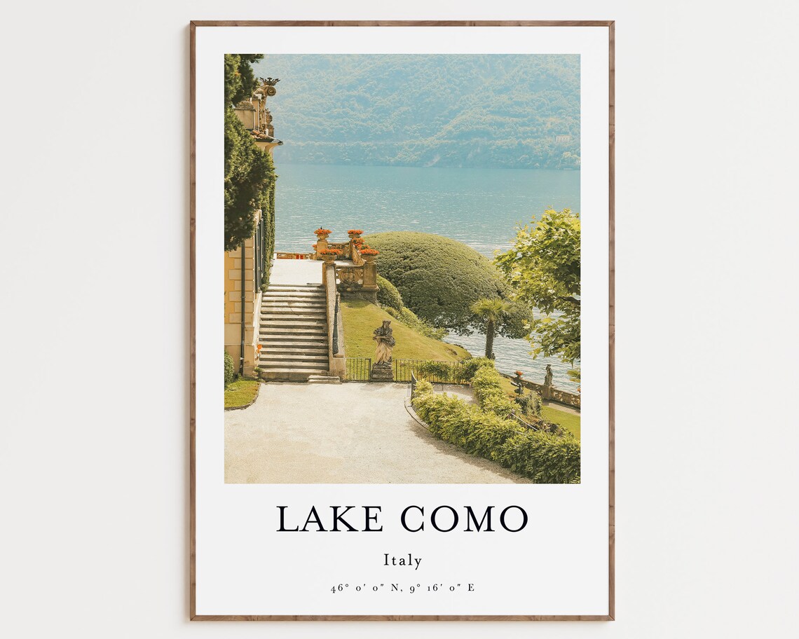 Lake Como Italy City Poster, Travel Poster
