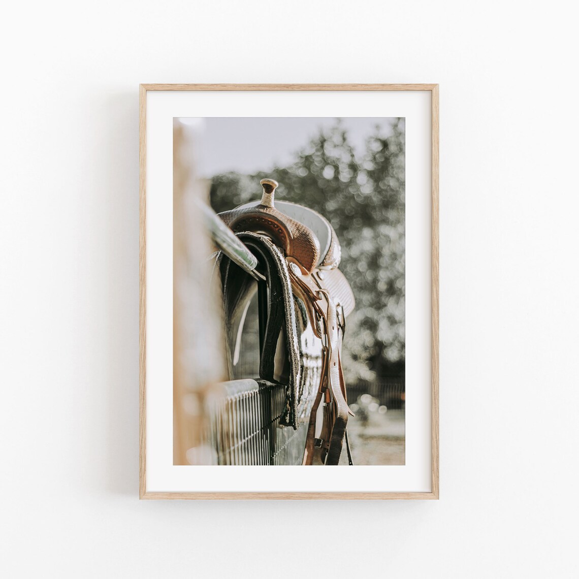 Western Cowboy Nature Art Print, Farmhouse Decor
