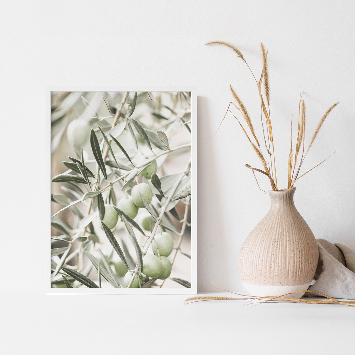 Olive Print Botanical Art Print, Farmhouse Style - Image 2