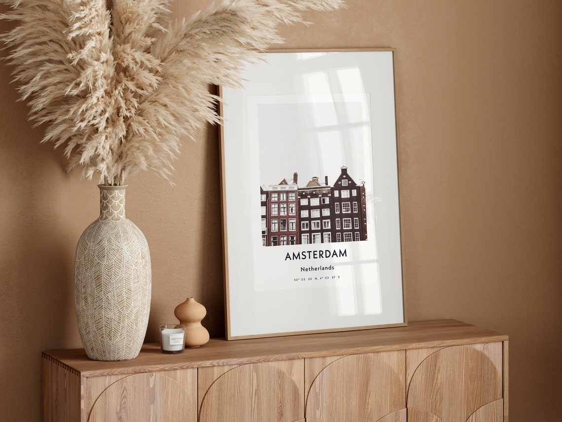 Amsterdam Wall Art Travel Poster - Image 2