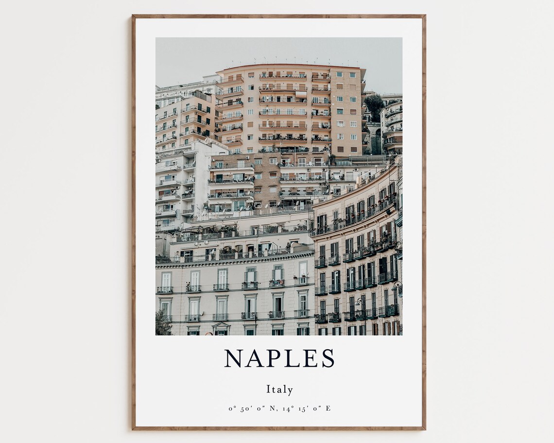 Naples City Art Print, Italy Travel Poster