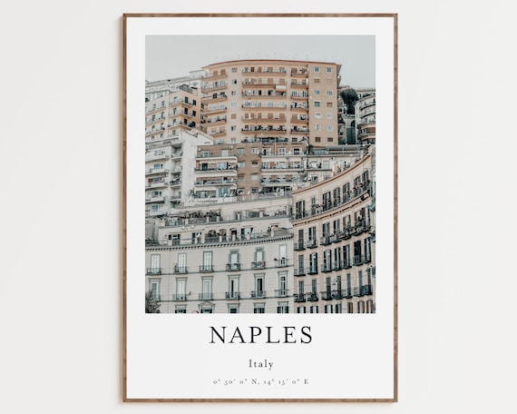 Naples City Art Print, Italy Travel Poster