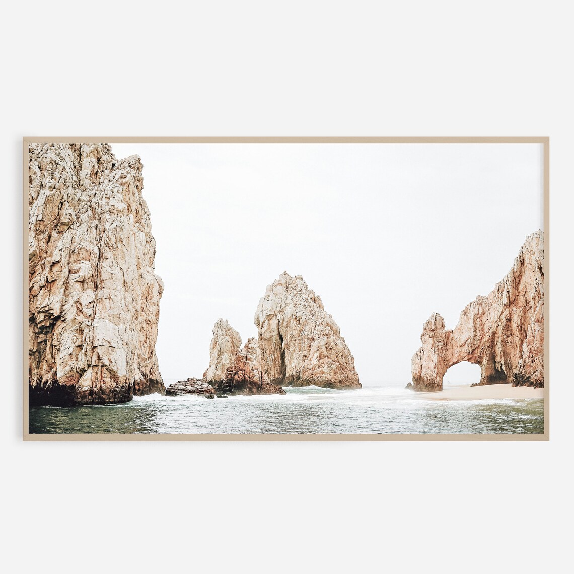 Italy Beach Travel Poster, Coastal Wall Art