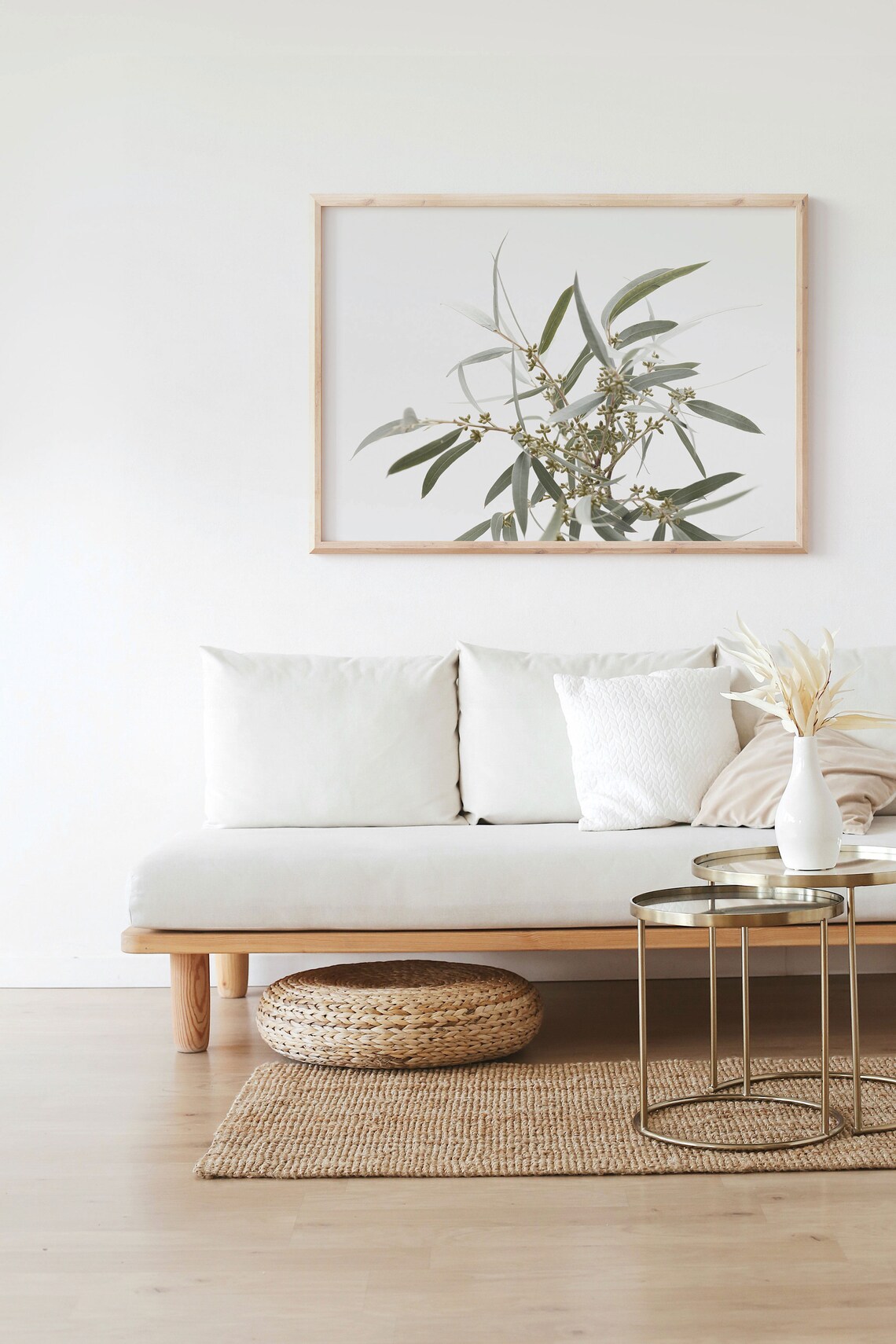 Eucalyptus Botanical Farmhouse Wall Art Print