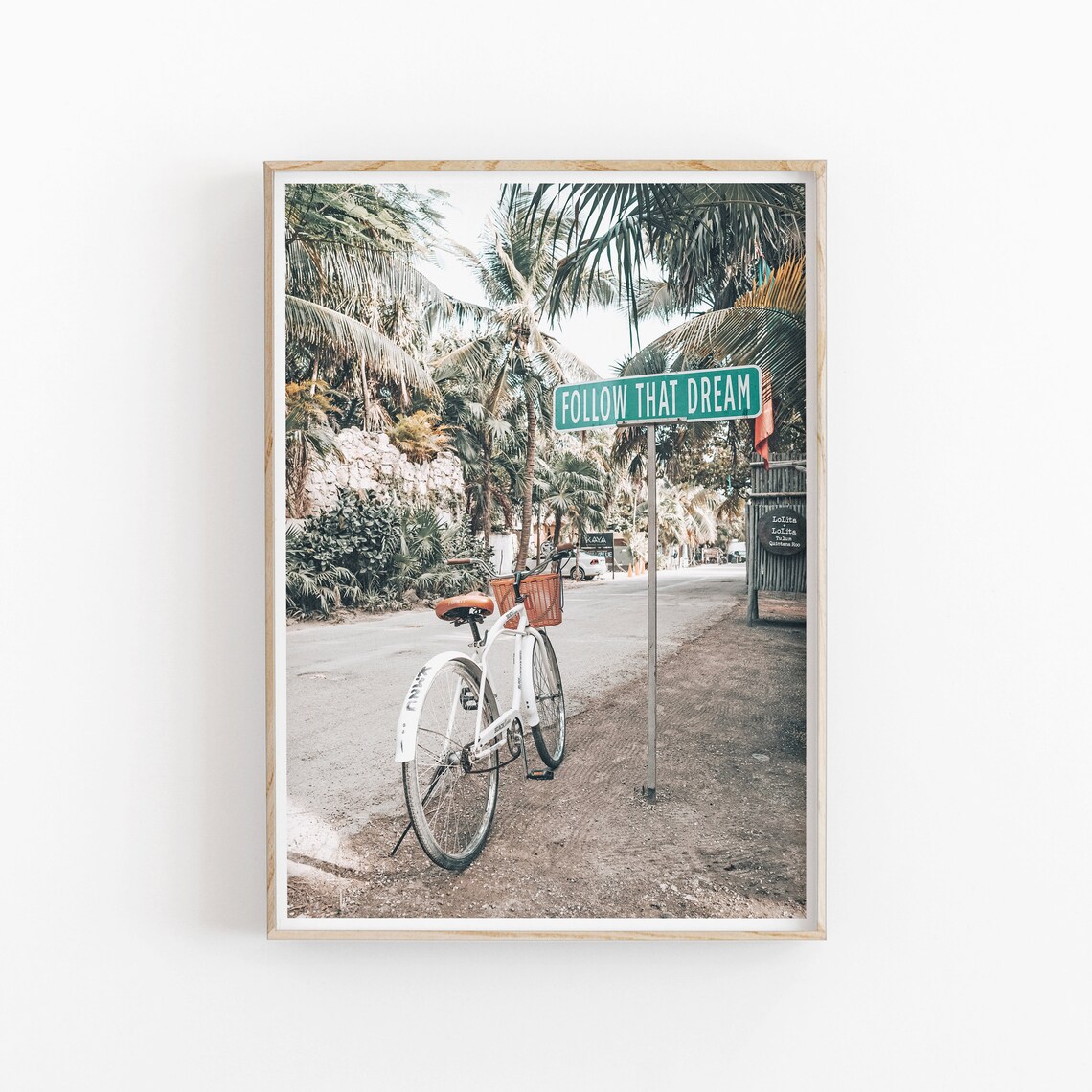 Bike Travel Art Print, Modern Minimalist Poster - Image 2