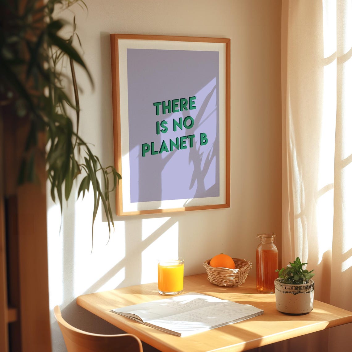There Is No Planet B Environmental Green Statement Quote Poster