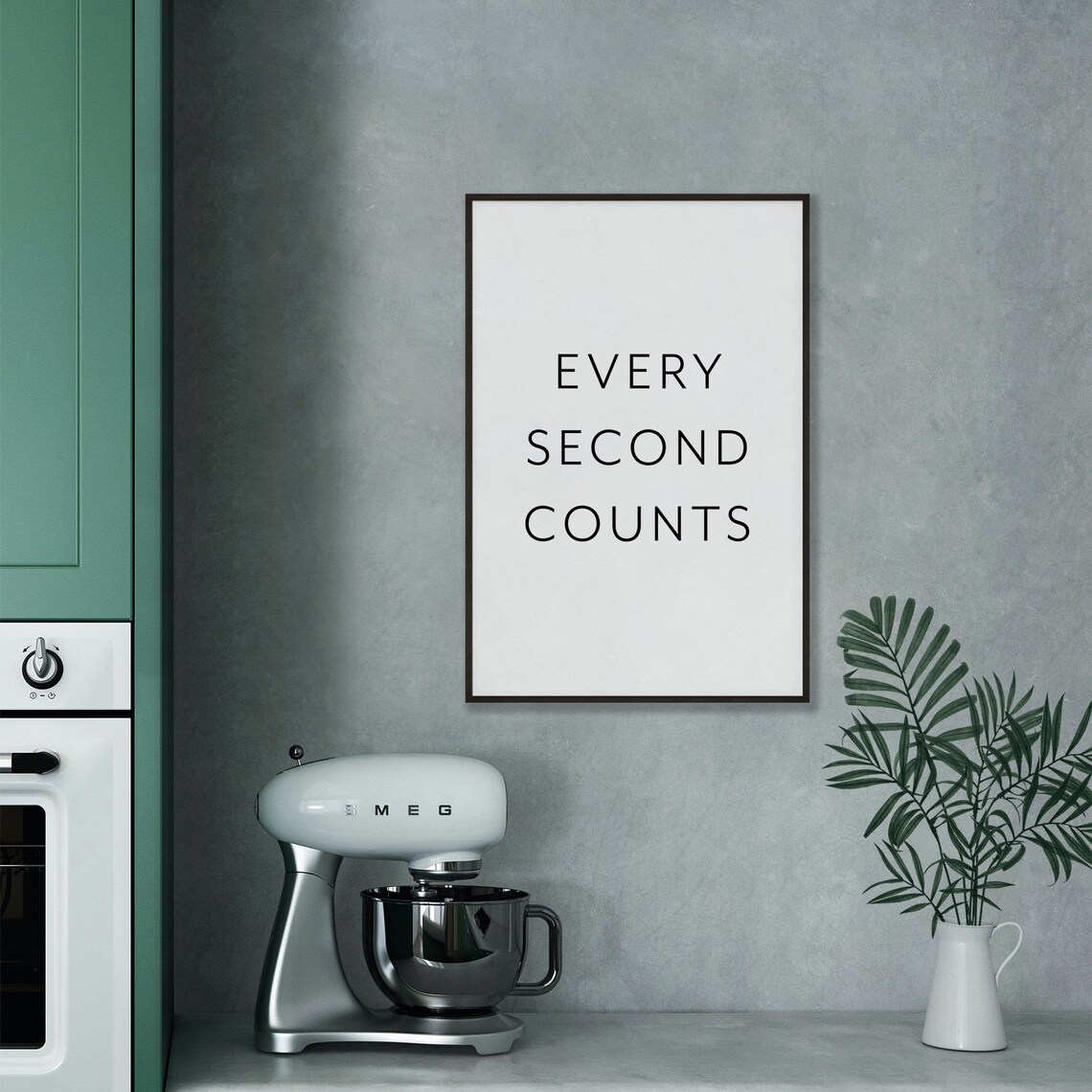 Every Second Counts Bear Motivational Quote Art Print