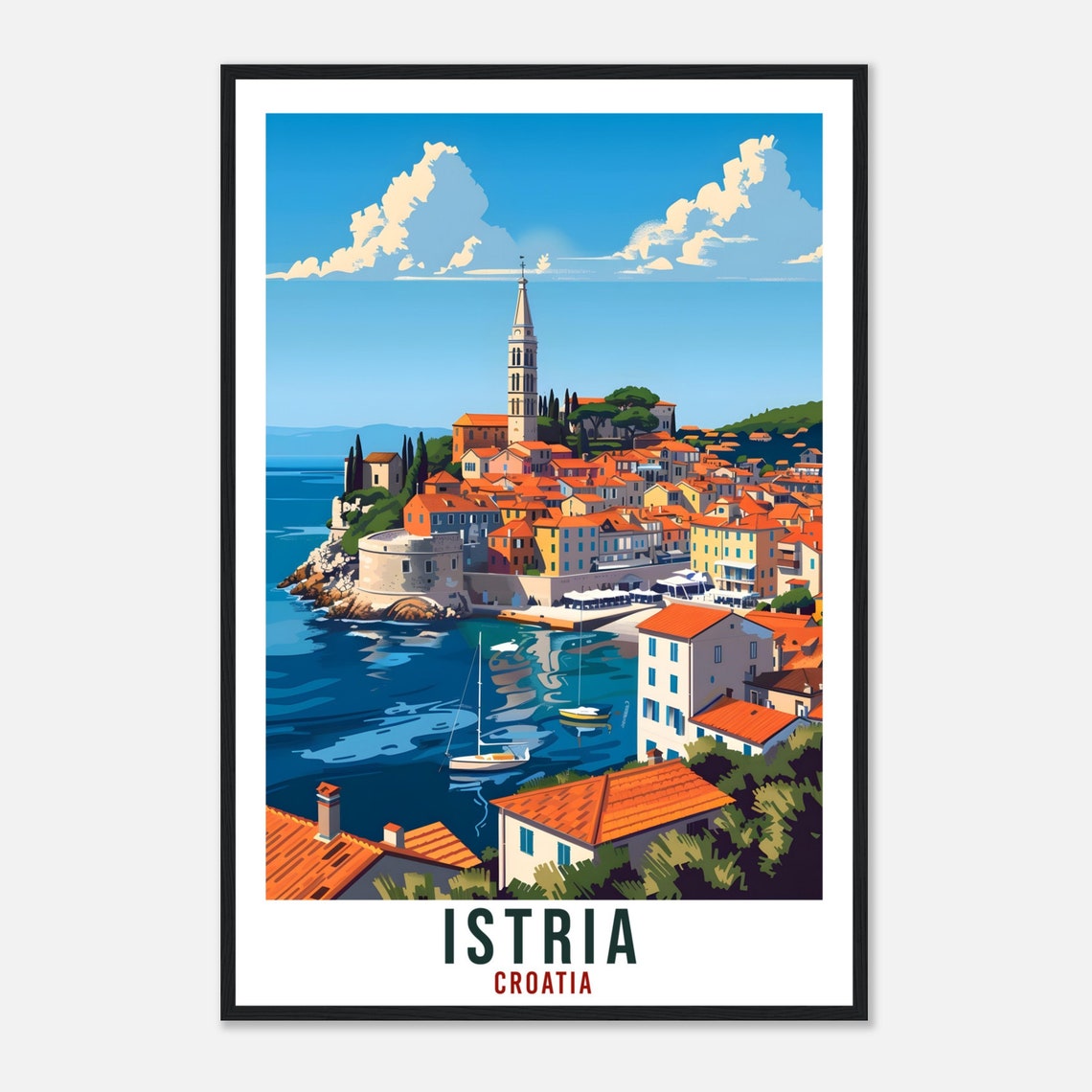 Istria Travel Print Croatia Wall Art Wall Hanging Home Dcor Istria Gift Croatian Landmark Artwork Gift Istria Croatia Holiday Travel Poster - Image 4