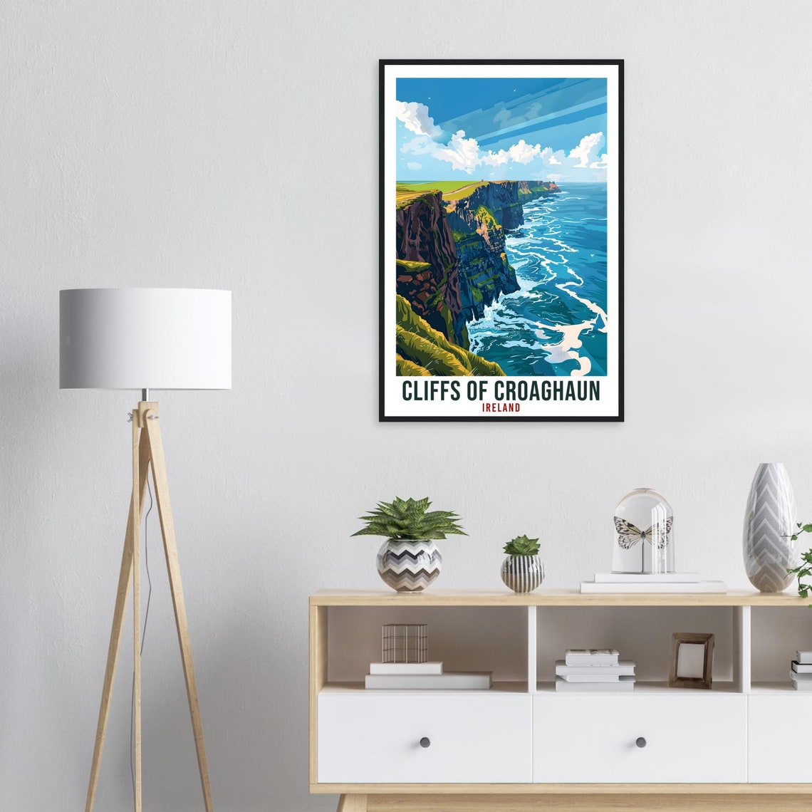 Cliffs of Croaghaun Ireland Dramatic Sea Cliffs Travel Poster - Image 2
