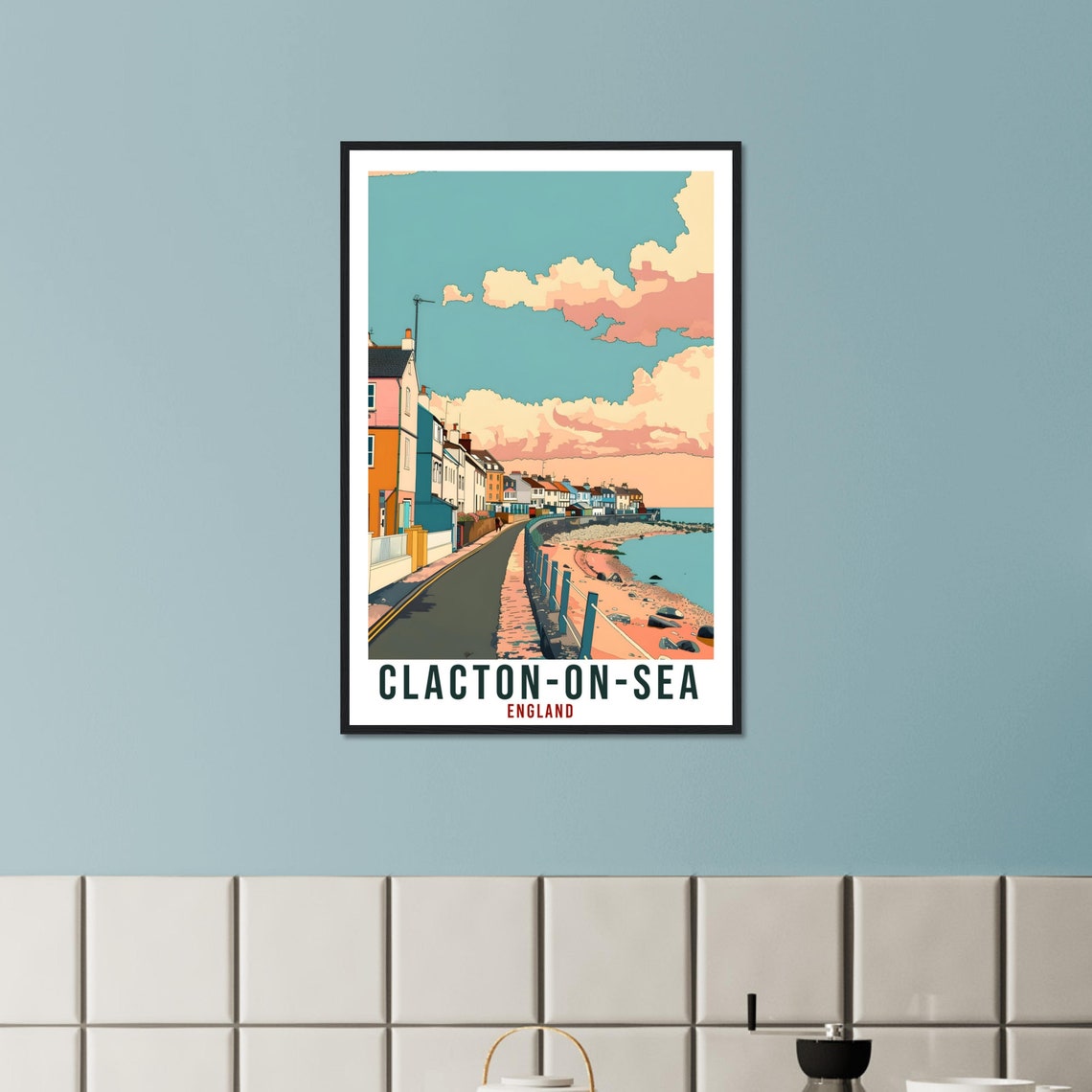 Clacton on Sea England Seafront Town Beach Vintage Travel Poster - Image 3