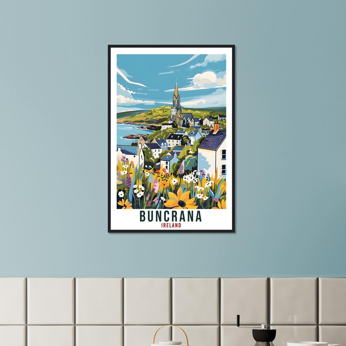 Buncrana Ireland Travel Poster, Wall Art Print - Image 3