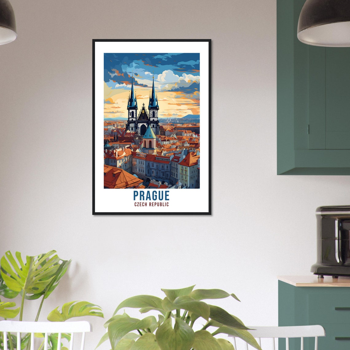 Prague Bridge Vintage Travel Poster - Image 3
