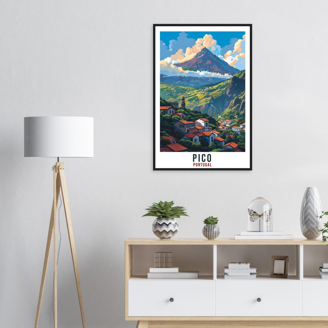 Pico Island Travel Print Home Decoration Wall Art Gift Wall Hanging Lover Pico Island Portugal Artwork Portugal Travel Poster Holiday Print - Image 3