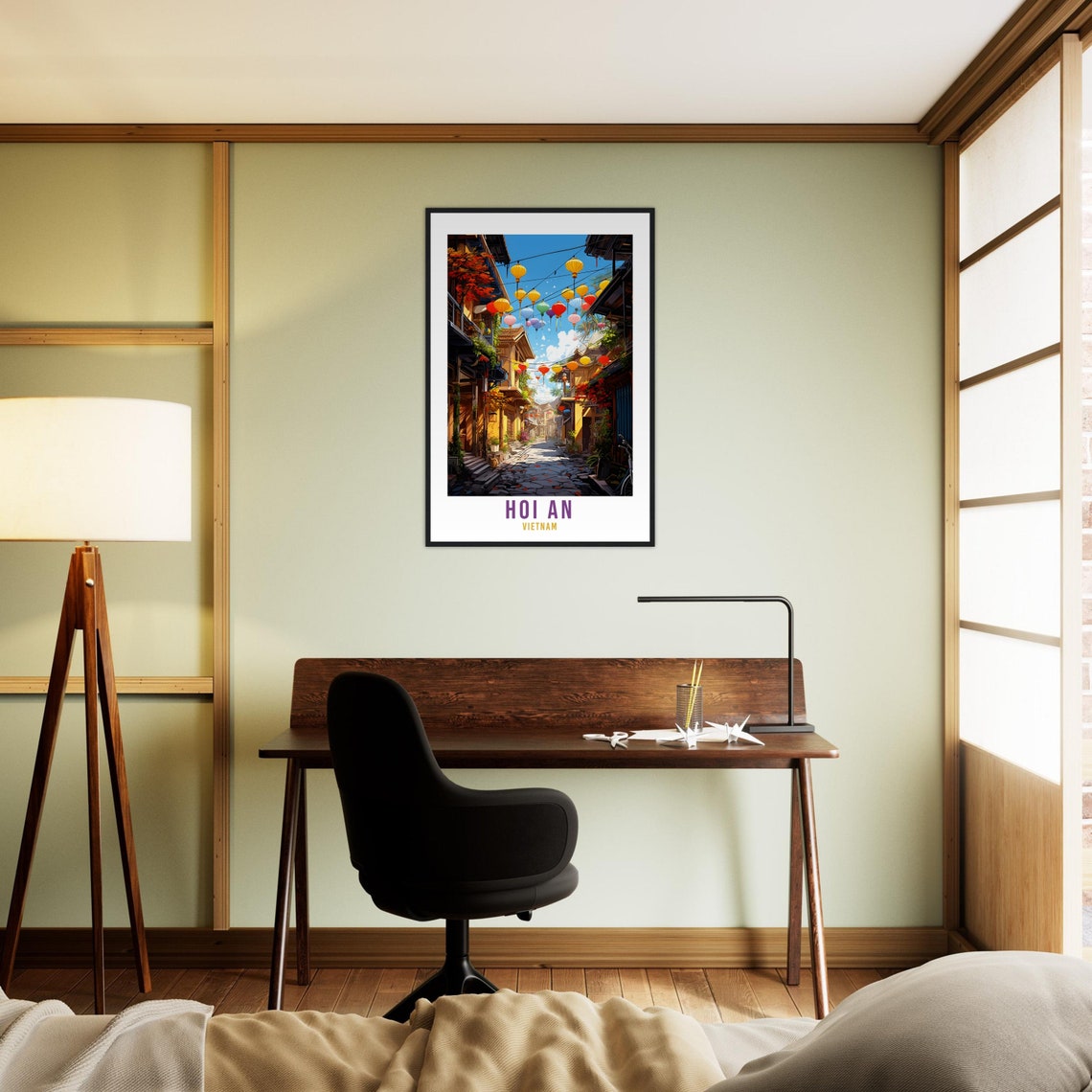 Hoi An Vietnam Travel Print Wall Art Hoi An Wall Hanging Vietnam Gift Holiday Print Hoi An Art Print Vietnam Travel Poster Landscape Print - Image 2