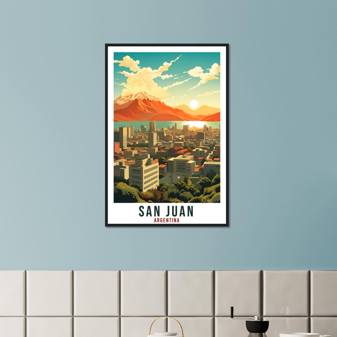 San Juan Travel Print Wall Art San Juan Argentina City Landscape Artwork San Juan Art Gift San Juan Travel Poster Argentinian Art Lover Gift - Image 3